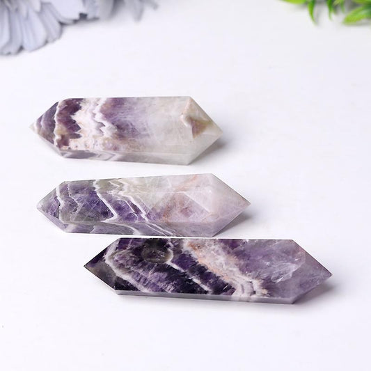 Hot Sale Crystals Healing Stones Dream Amethyst Double Point Crystal Tower Chevron-Amethyst Wholesale Crystals