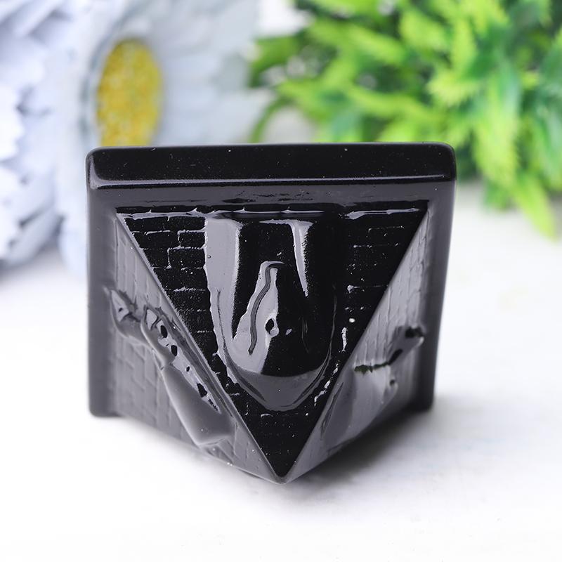 2.2" Pyramid with Pharaoh Crystal Carvings Wholesale Crystals