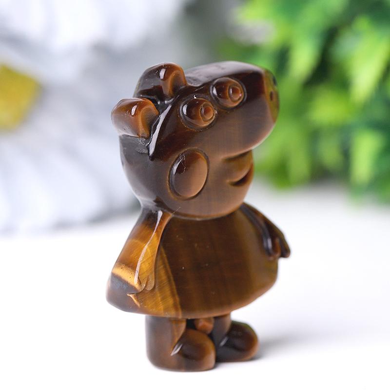 1.8" Peppa Pig Crystal Carvings Wholesale Crystals