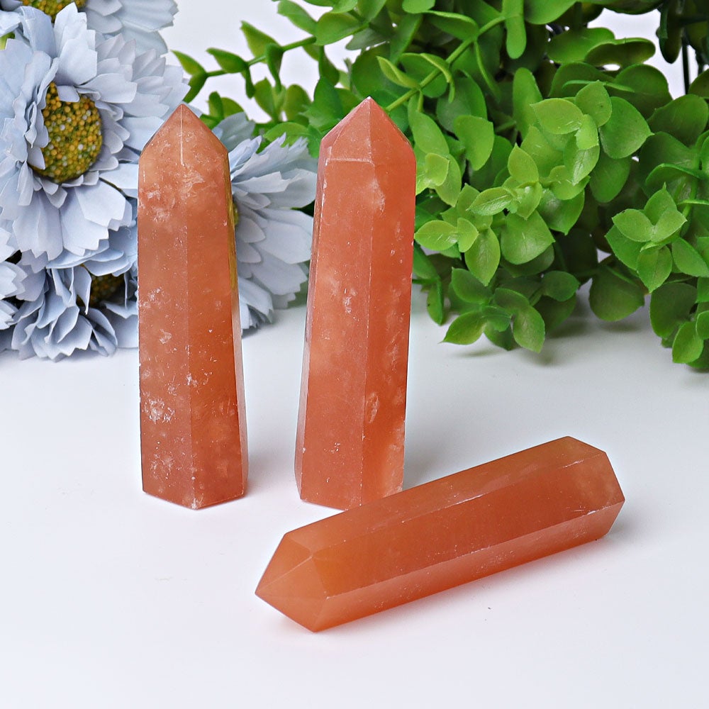 3"-4" Honey Calcite Crystal Points Wholesale Crystals
