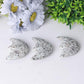 3" Kiwi Jasper Moon Crystal Carvings Wholesale Crystals