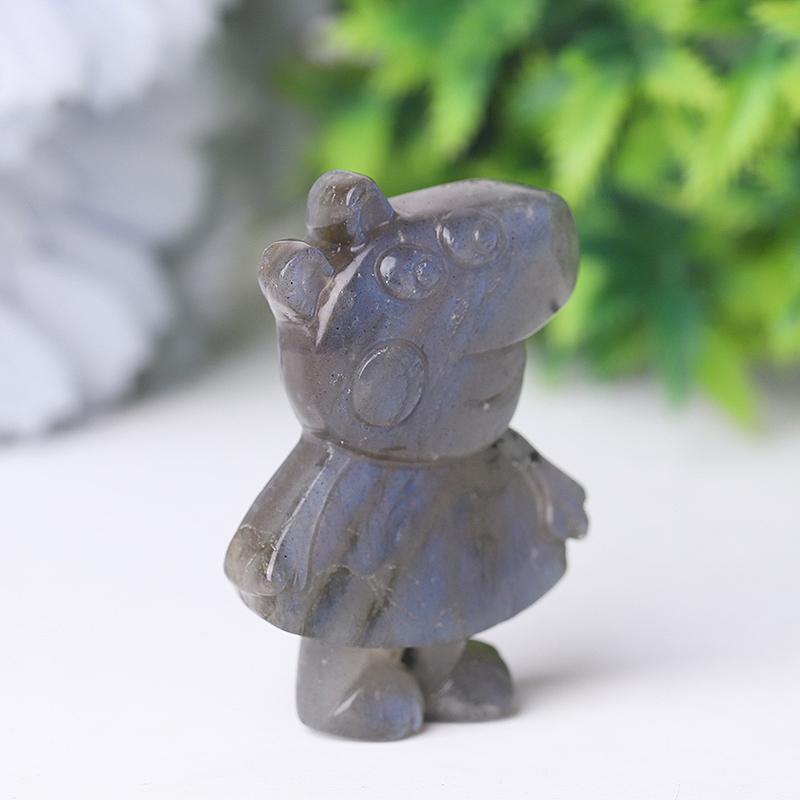1.8" Peppa Pig Crystal Carvings Wholesale Crystals
