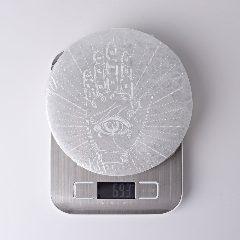 15cm Round Selenite Coaster Wholesale Crystals