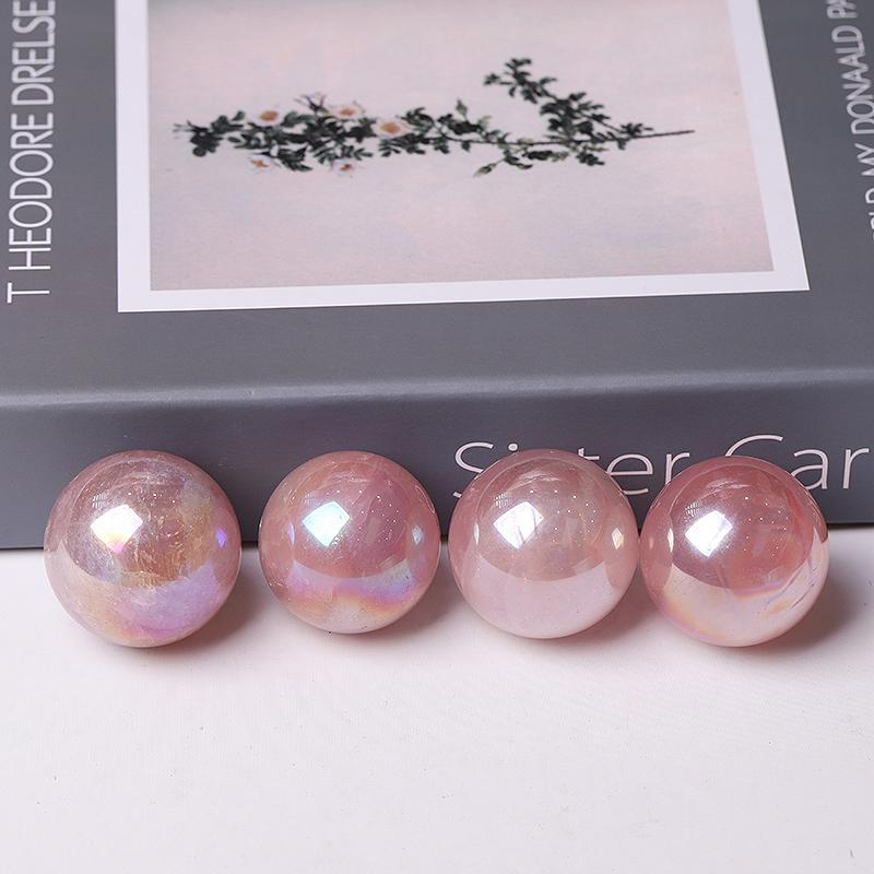 0.5kg Aura Rose Quartz Crystal Sphere Wholesale Crystals