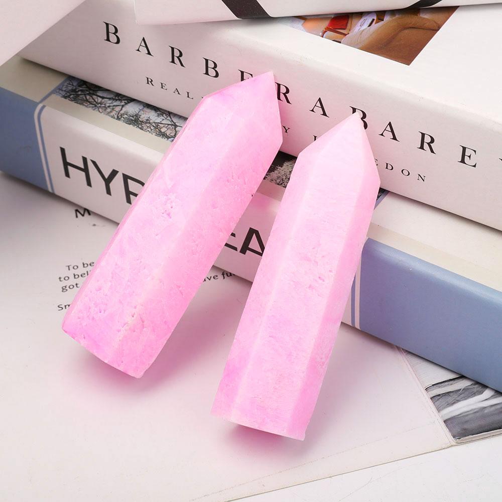 Set of 2 Pink Aragonite Points Wholesale Crystals