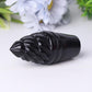4" Black Obsidian Ice Cream Crystal Carvings Wholesale Crystals