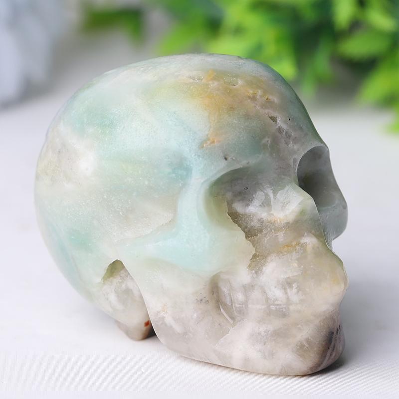 2" Sky Blue Skull Crystal Carvings Wholesale Crystals