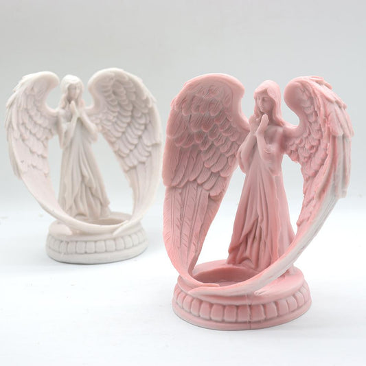 Lighted Resin Angel Stand for Home Decoration Wholesale Crystals
