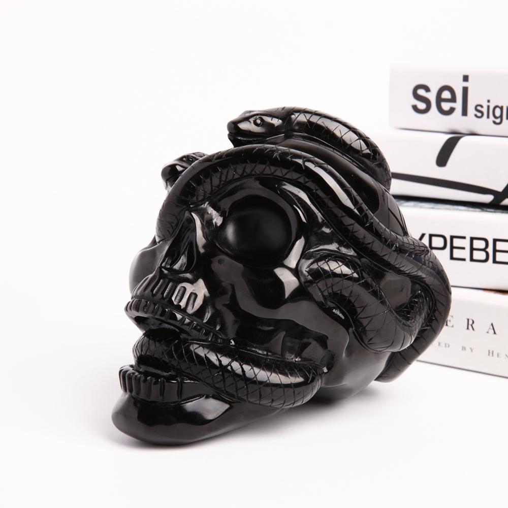 Black Obsidian Crystal Carvings Skull Wholesale Crystals