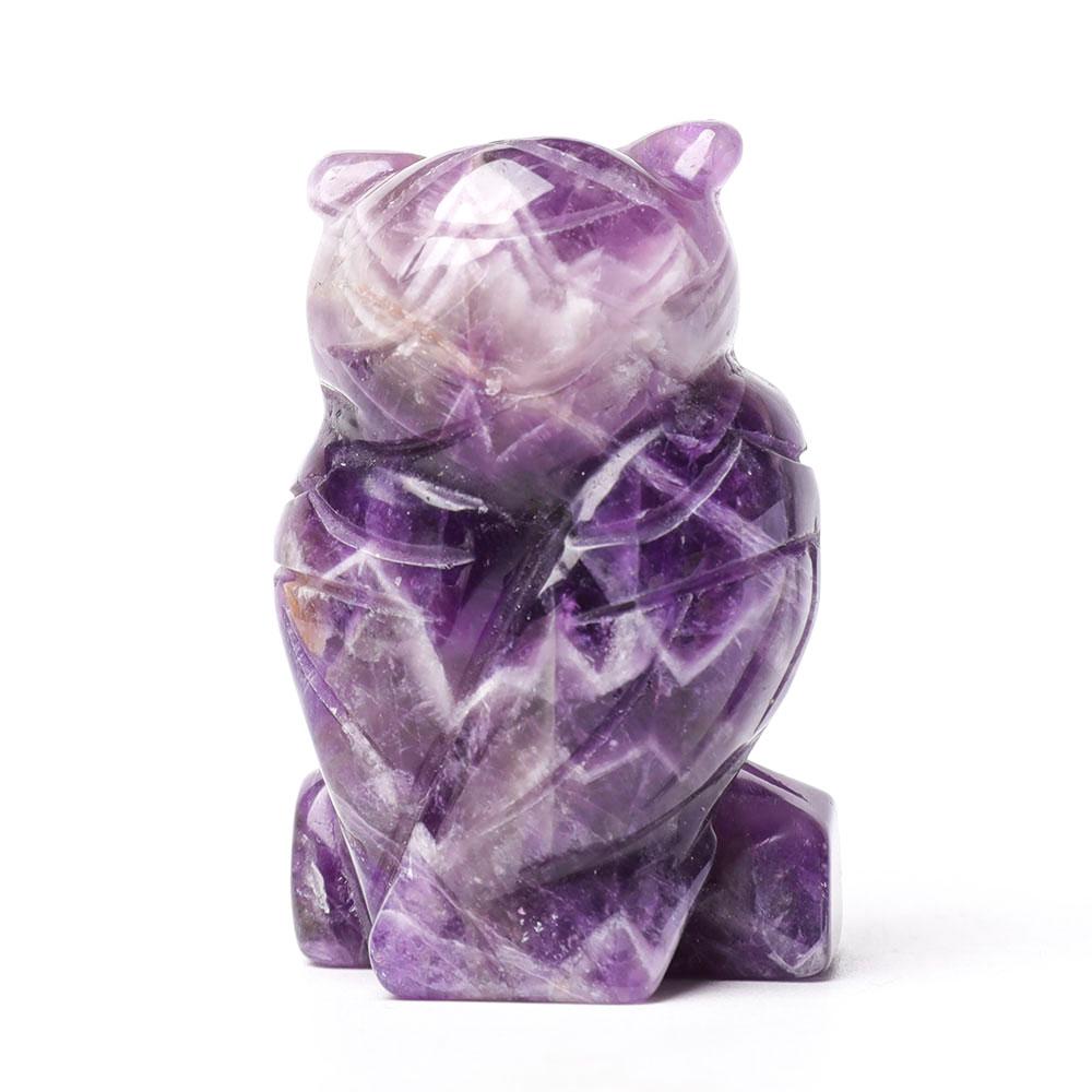 2.0" Amethyst Owl Figurine Crystal Carvings Wholesale Crystals