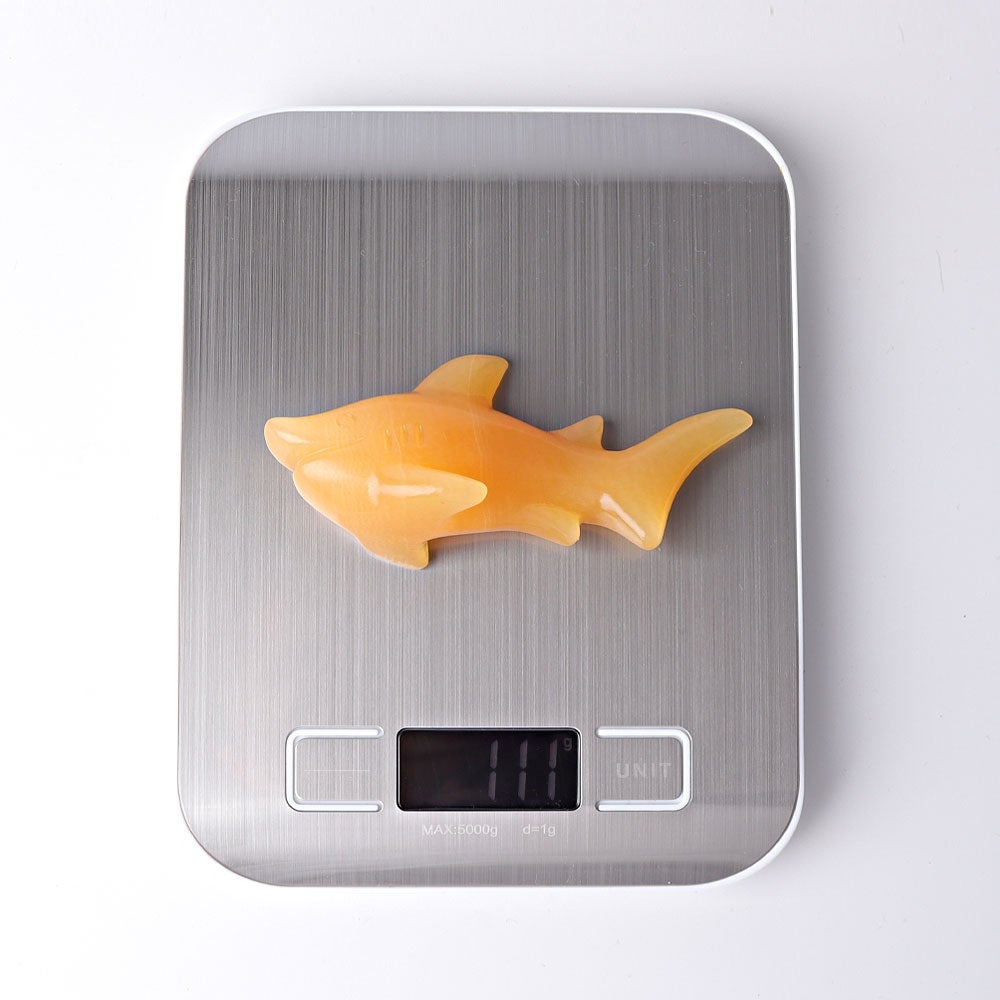 4" Honey Calcite Shark Crystal Carvings Wholesale Crystals