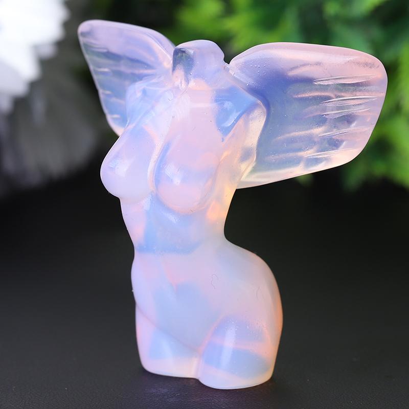 2" Crystal Model with Wings Crystal Carvings Wholesale Crystals