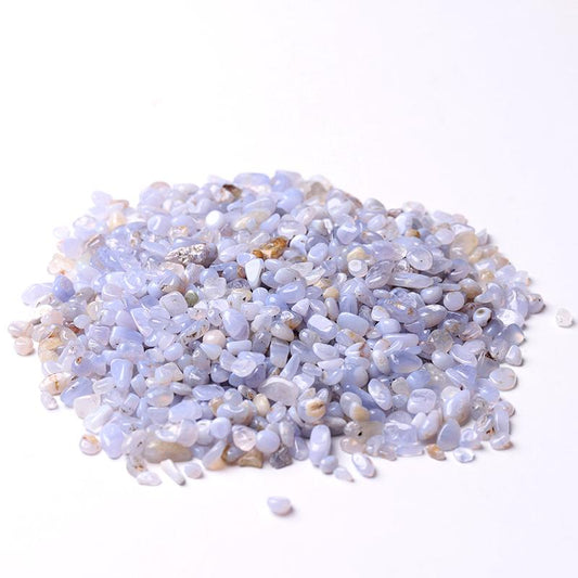 0.1kg 7mm-9mm Blue Lace Agate Crystal Chips Wholesale Crystals