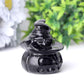 2.2" Black Obsidian Pumpkin Crystal Carvings for Halloween Wholesale Crystals