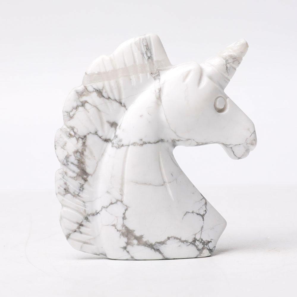 2.0" Howlite Unicorn Crystal Carvings Wholesale Crystals