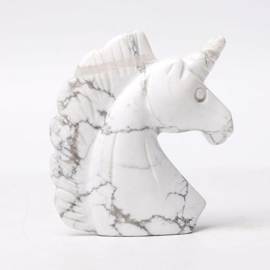 2.0" Howlite Unicorn Crystal Carvings Wholesale Crystals