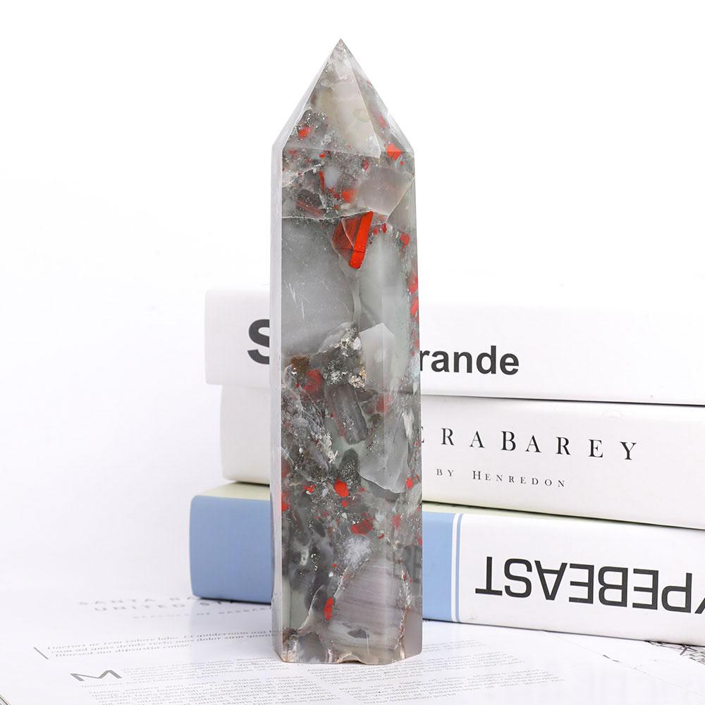 Africa Blood Stone Tower Wholesale Crystals