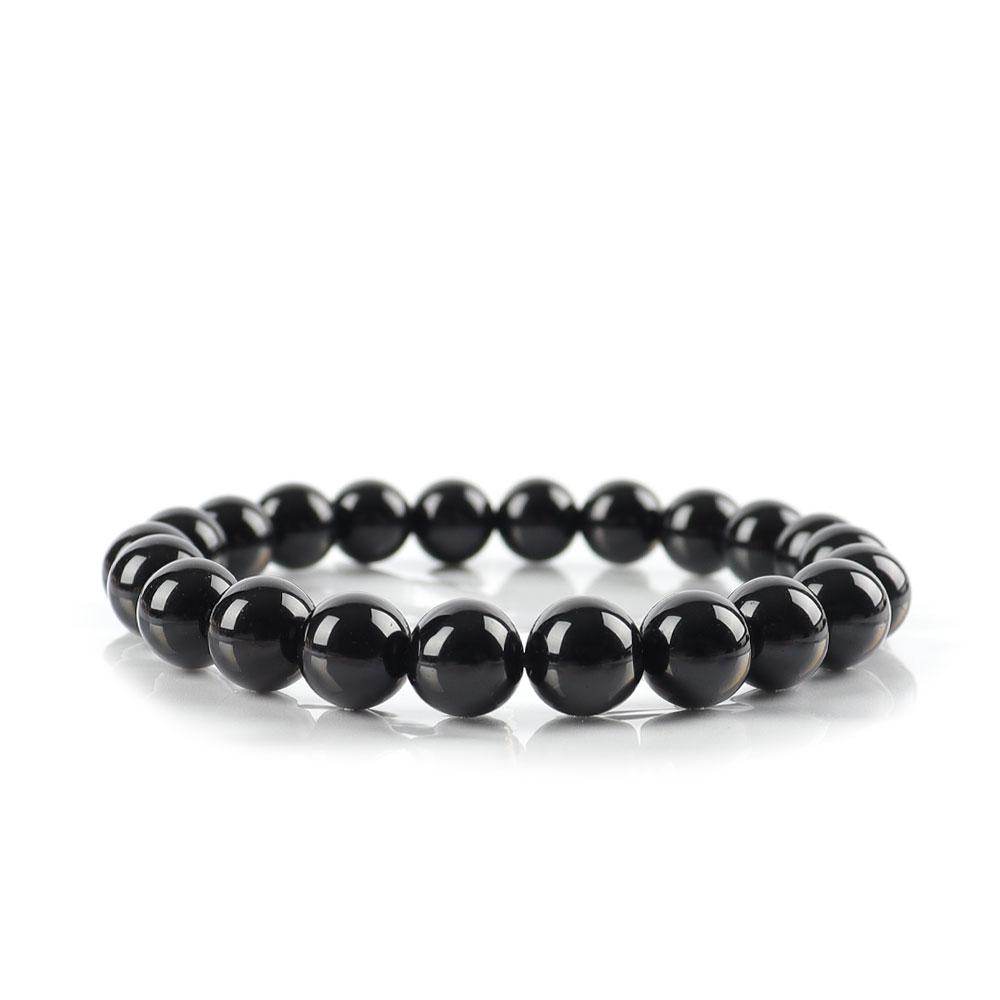 8mm Black Obsidian Bracelet Wholesale Crystals
