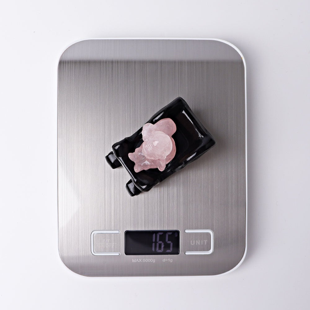 1 Set Santa Claus with Sled Crystal Carvings for Christmas Wholesale Crystals