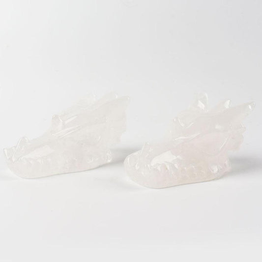 Clear Quartz Dragon Head Carvings Wholesale Crystals