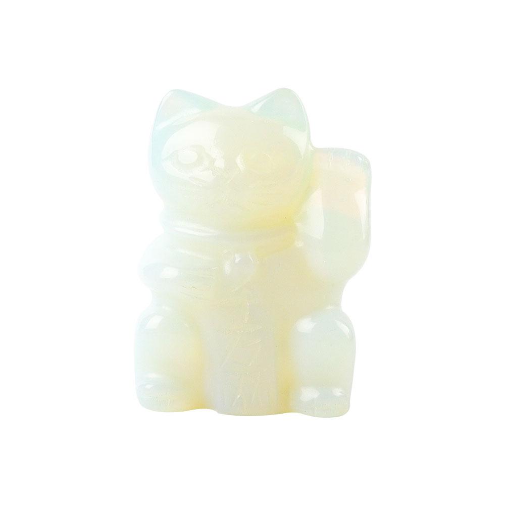 2" Opalite Crystal Carving Lucky Cat Wholesale Crystals