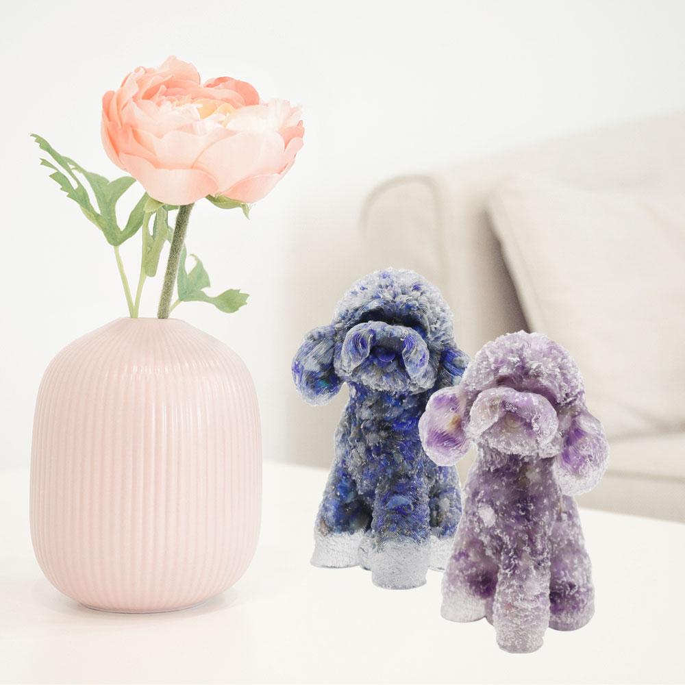 Toy Poodle Crystal Chips Resin Decoration Wholesale Crystals