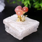 4" Selenite Base with Carnelian Decoration Free Form Wholesale Crystals