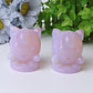 2.2" Pink Opalite Jiggly Puff Crystal Carvings Wholesale Crystals