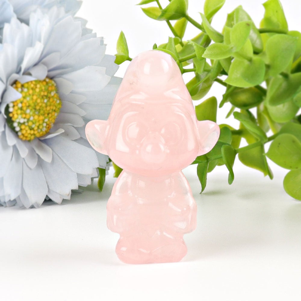 2.3" Rose Quartz Smurfs Crystal Carvings Wholesale Crystals