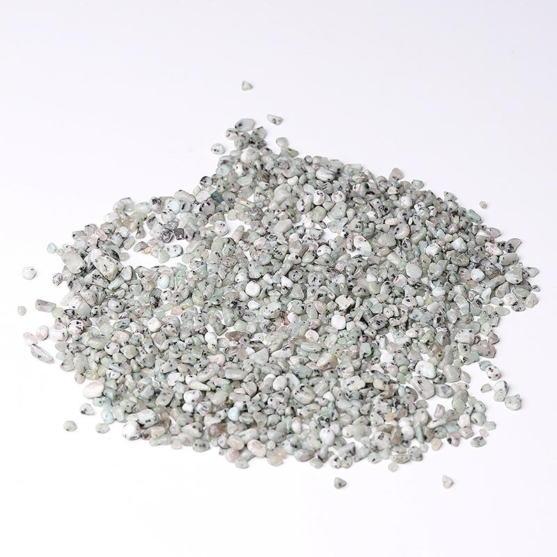 0.1kg Different Size Natural Kiwi Jasper Chips Crystal Chips for Decoration Wholesale Crystals