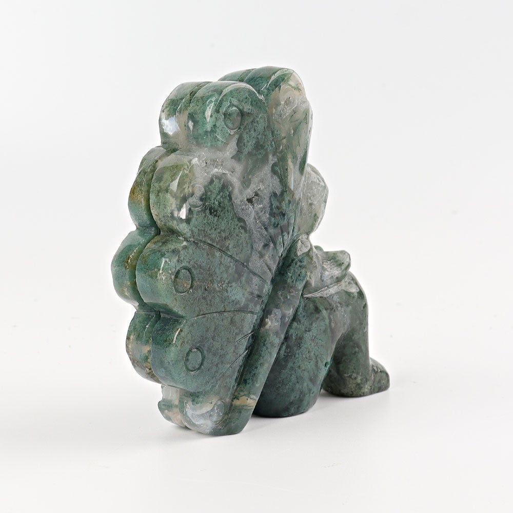 3.8" Moss Agate Fairy Crystal Carvings Wholesale Crystals