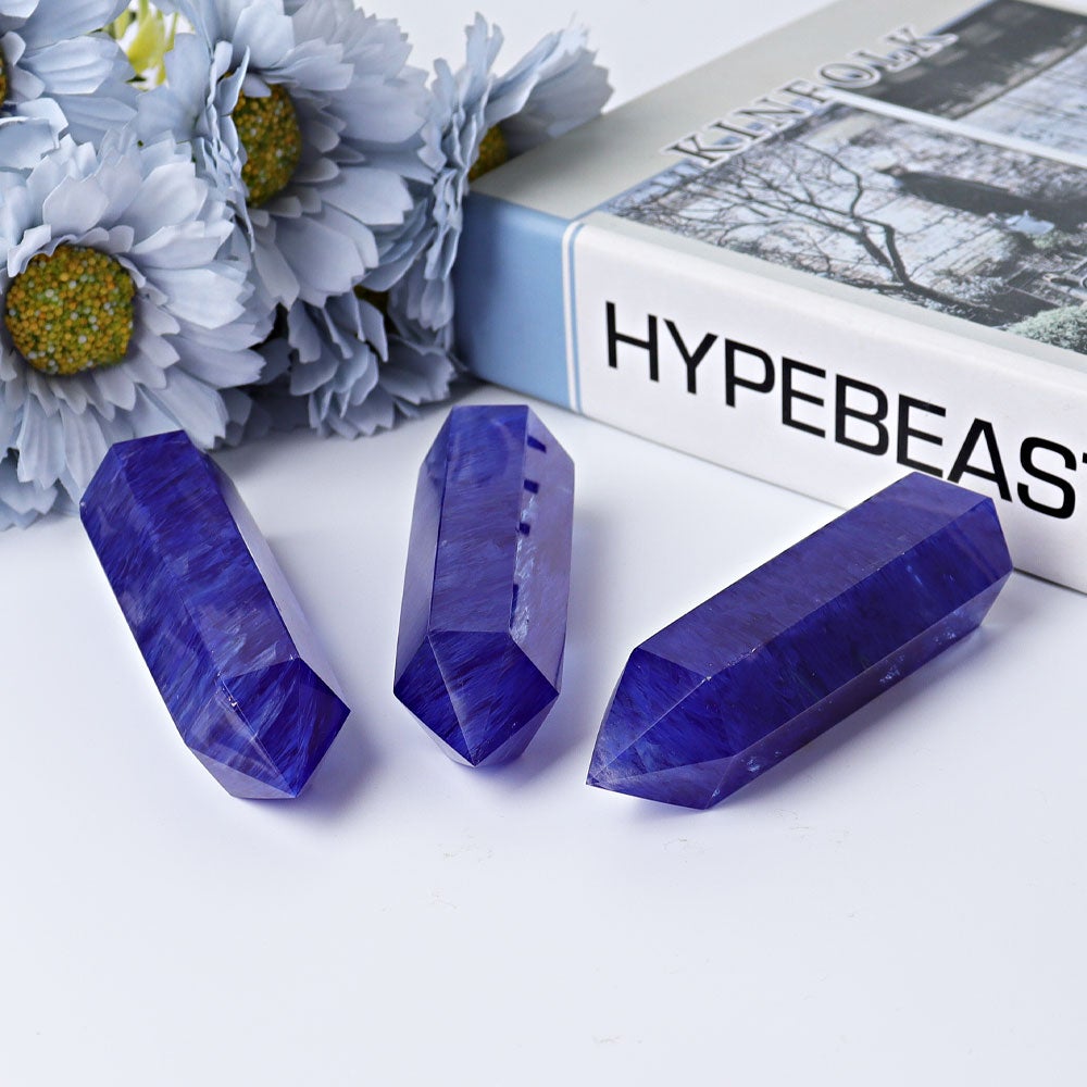 3.5"-4" Blue Smelting Crystal Points Wholesale Crystals