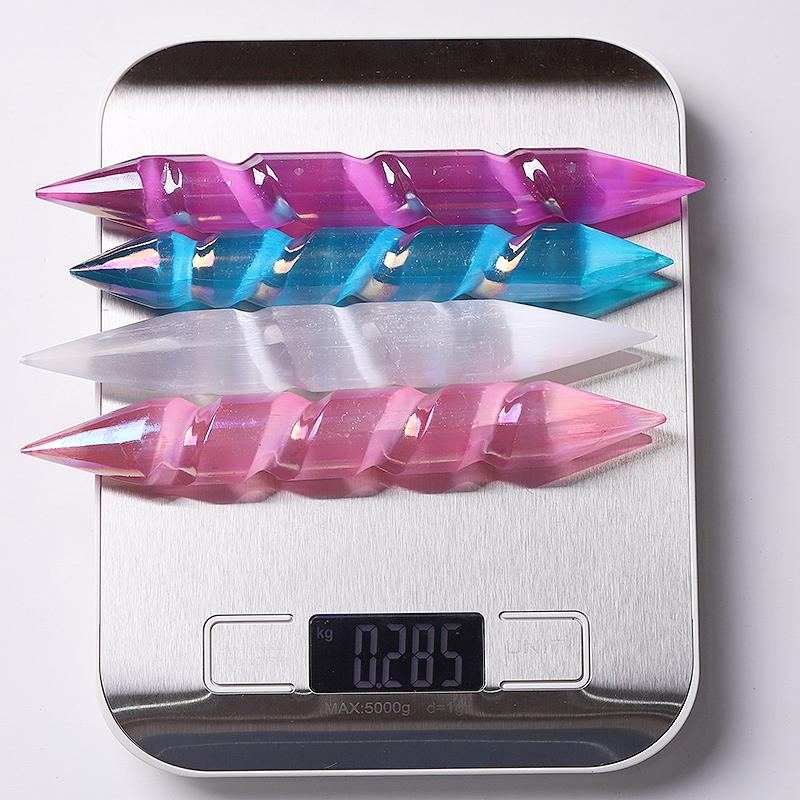 6" Spiral Selenite Double Terminated Wand Wholesale Crystals