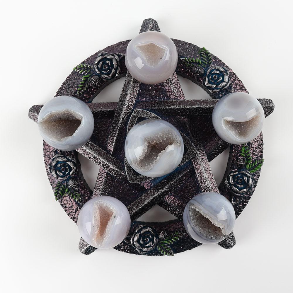 Pentagram Rose Stand Wholesale Crystals