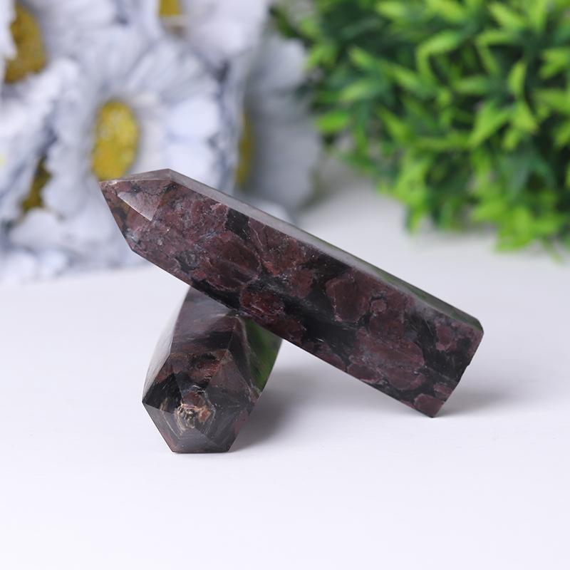 Wholesale Natural High Quality Astrophlite with Garnet Healing Crystal Points for Fengshui Decoration Wholesale Crystals