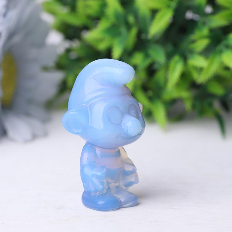 2" Blue Opalite Smurfs Crystal Carvings Wholesale Crystals