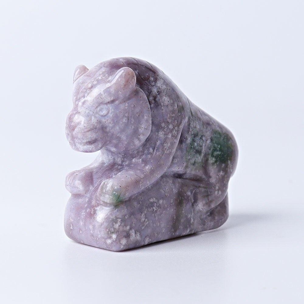 2.2" Moss Agate Tiger Crystal Carvings Wholesale Crystals