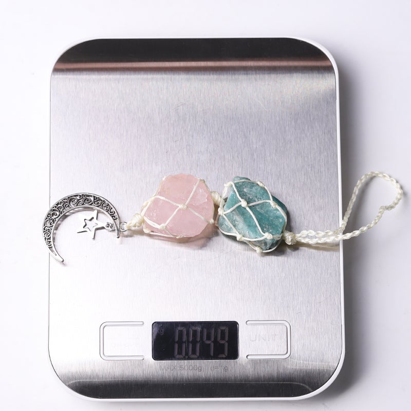 Sky Blue Rose Quartz Raw Stone Crystal Hanging Wholesale Crystals