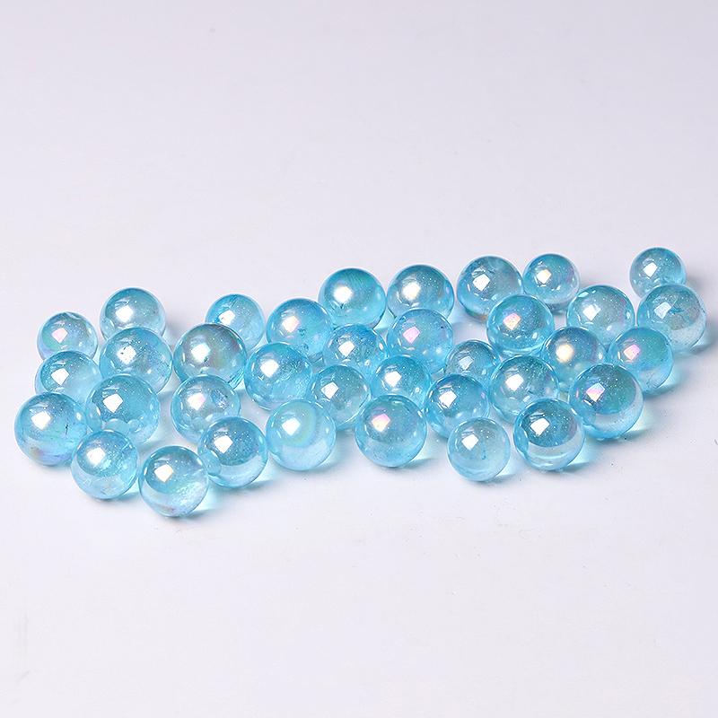 0.5-0.7'' High Quality Blue Aura Crystal Spheres Crystal Balls for Healing Wholesale Crystals