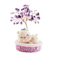 Wealth and Luck Crystal Money Tree with Cute Resin Little Cat  for Home Decor Wholesale Crystals