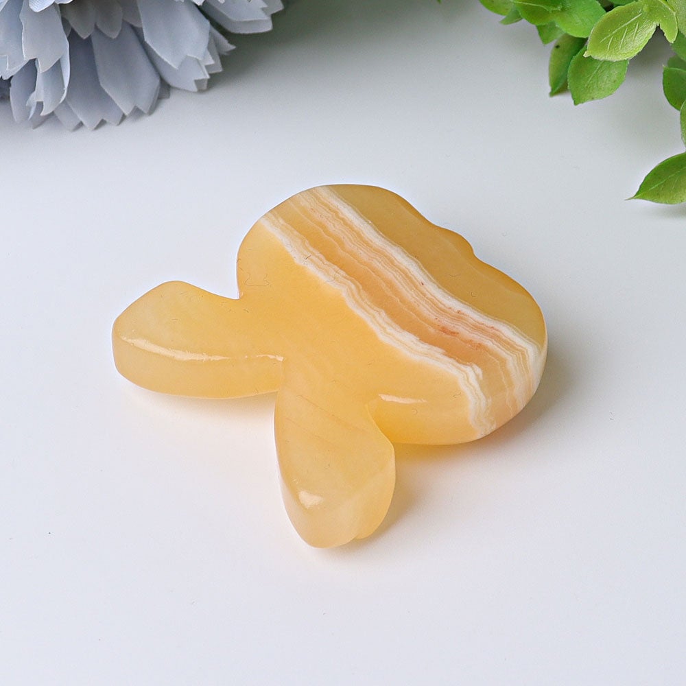 1.9" Orange Calcite Bow-Knot Crystal Carvings Wholesale Crystals