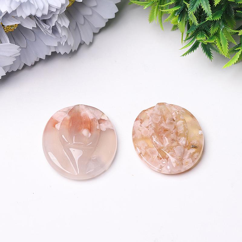 1.5" Flower Agate Crystal Carvings Wholesale Crystals