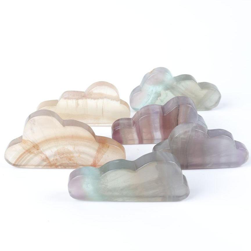 Fluorite Cloud Shape Carvings Wholesale Crystals