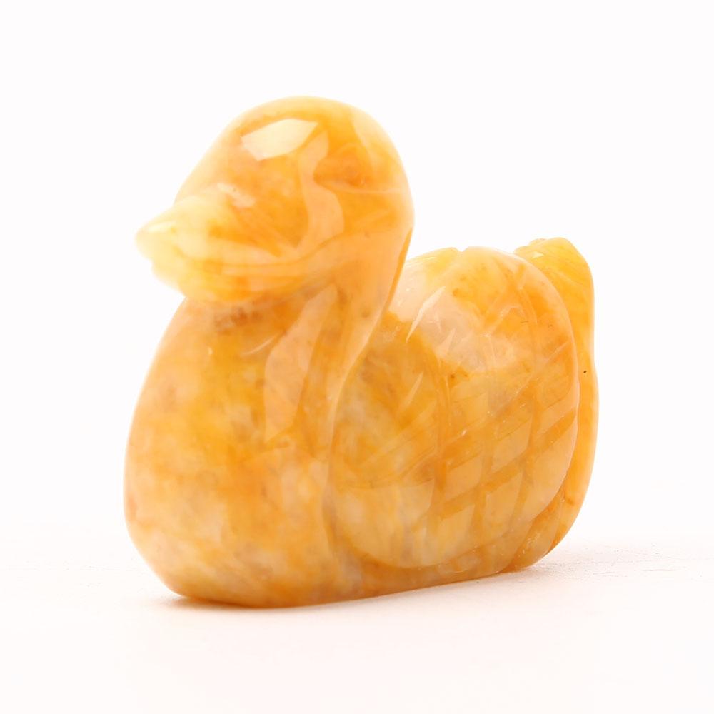 Yellow Jade Duck Carvings Wholesale Crystals