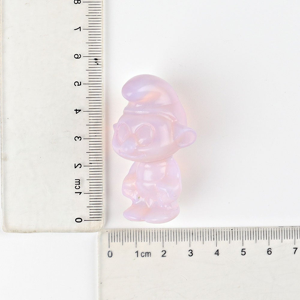 2" Pink Opalite Smurfs Crystal Carvings Wholesale Crystals