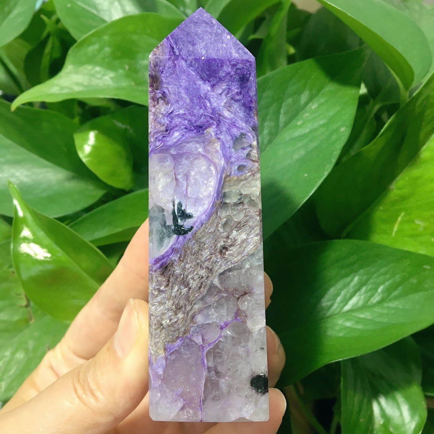 Natural Dark Puple Charoite Tower Wholesale Crystals
