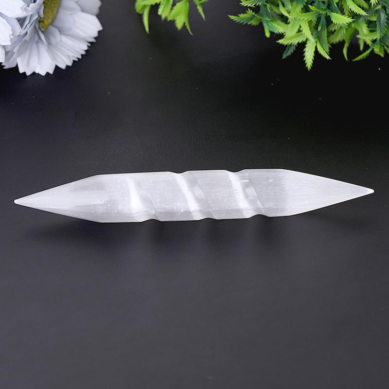 6" Spiral Selenite Double Terminated Wand Wholesale Crystals
