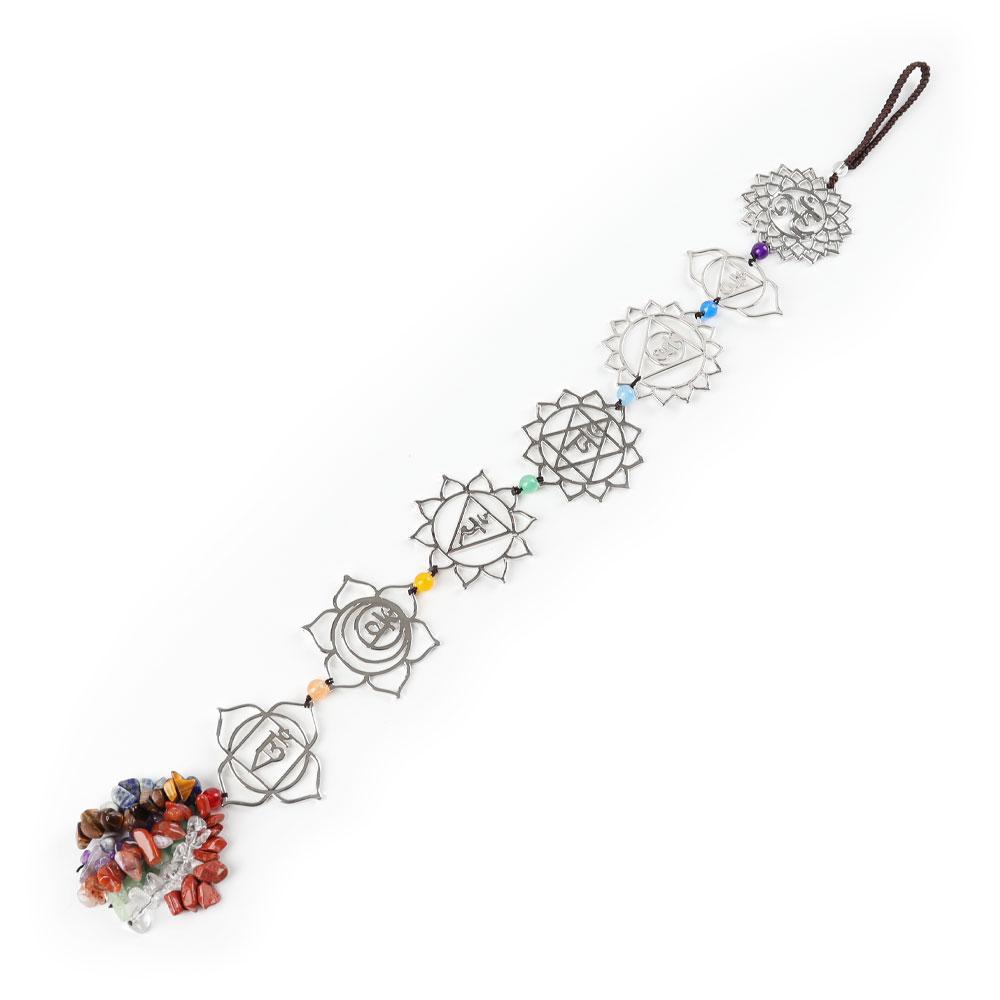 Chakra Metal Car Hanging Ornament With Crystal Tassel Wholesale Crystals