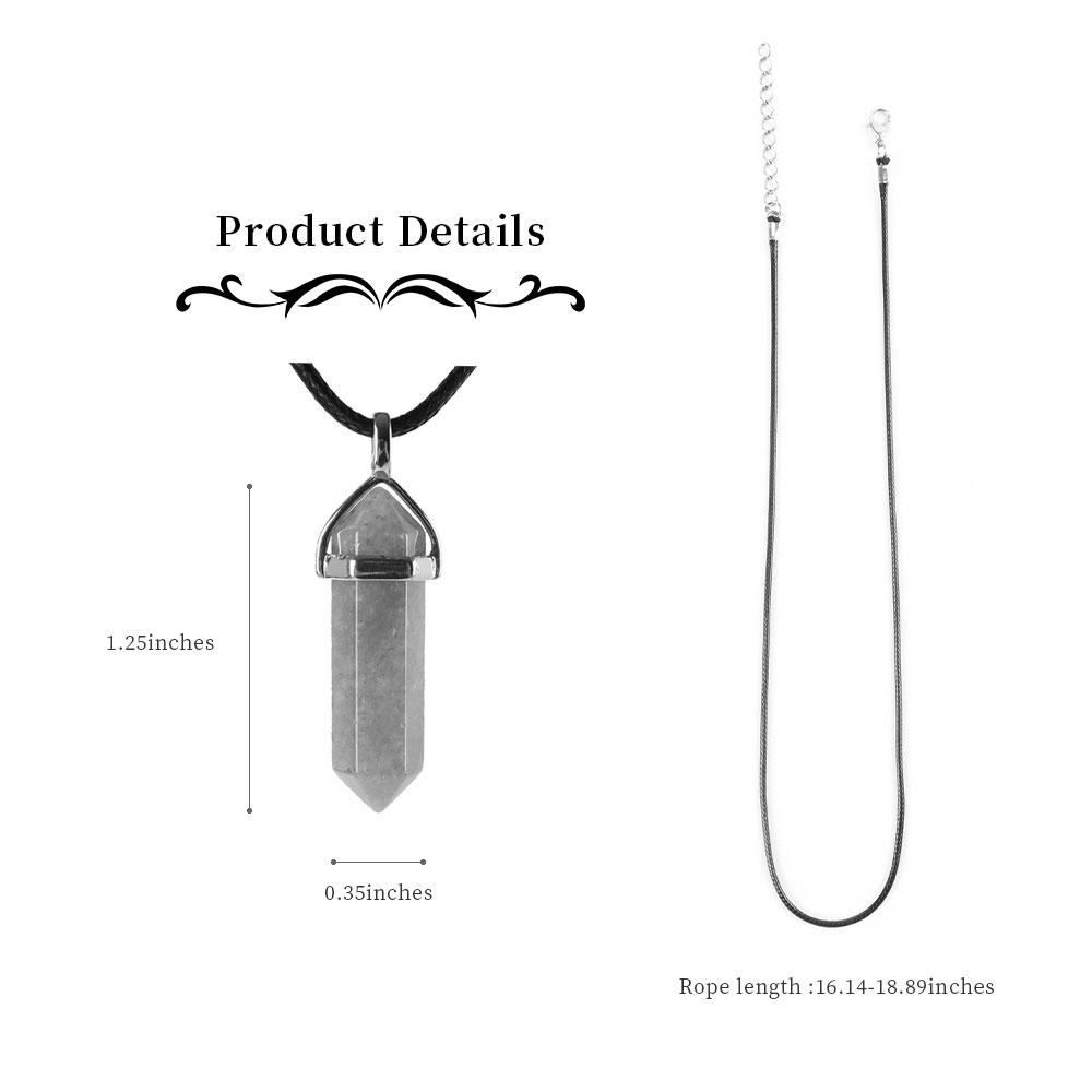 Natural Semi-Precious Gemstone Crystal Healing Hexagonal Point Chakra Pendant Wholesale Crystals