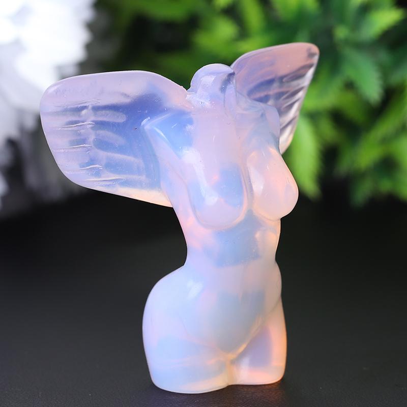 2" Crystal Model with Wings Crystal Carvings Wholesale Crystals